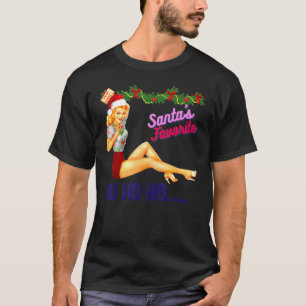 Camiseta Papais noeis Favoritos Ho Ho Bela Piada Suja