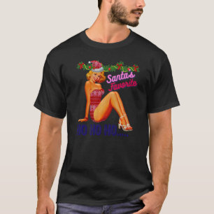 Camiseta Papais noeis Favoritos Ho Ho Bela Piada Suja
