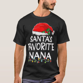 Camiseta Papais noeis Favoritos Nana Natal Santa Claus