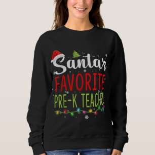 Camiseta Papais noeis Favoritos Pré K Professor Natal Chapé