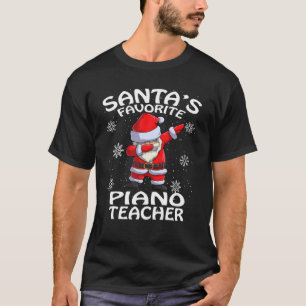 Camiseta Papais noeis Favoritos Professor de Piano Natal