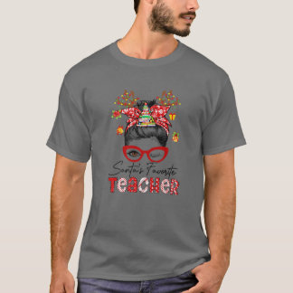 Camiseta Papais noeis Favoritos Professor Natal Engraçado A