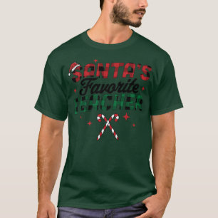 Camiseta Papais noeis Favoritos Professor Natal Santa Hat C