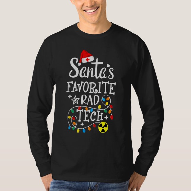 Camiseta Papais noeis Favoritos Rad Tech Radiology Tec (Frente)