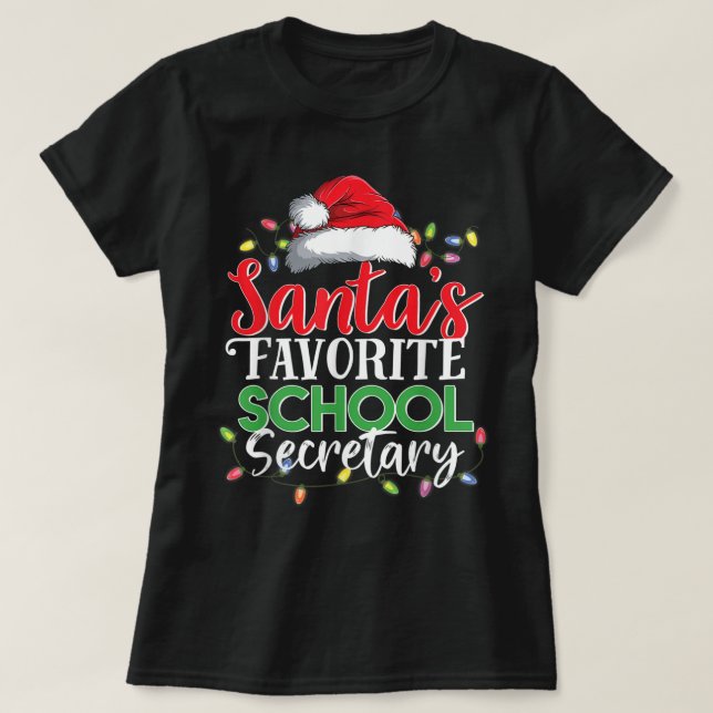 Camiseta Papais noeis Favoritos Secretária da Escola Engraç (Frente do Design)