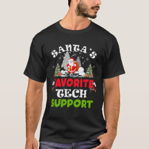 Camiseta Papais noeis Favoritos Suporte Técnico Engraçado V