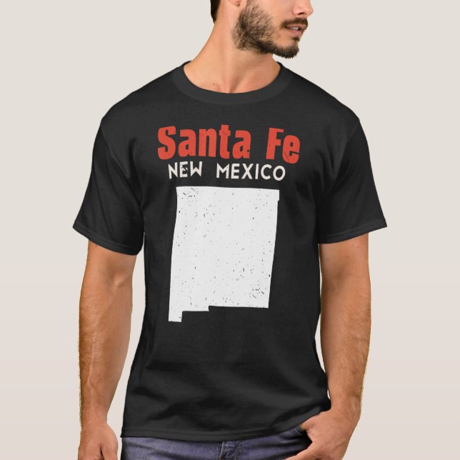 Camiseta Papais noeis Fe EUA Estado América Viagem Novo Méx (Frente)