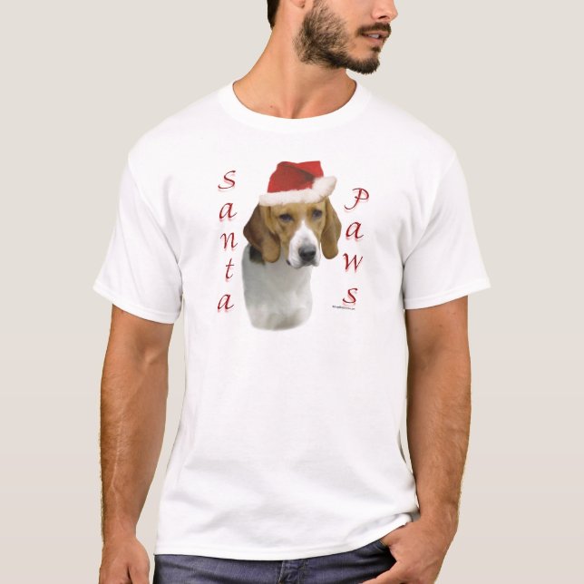 Camiseta Papais noeis Foxhound americanos Paws (Frente)