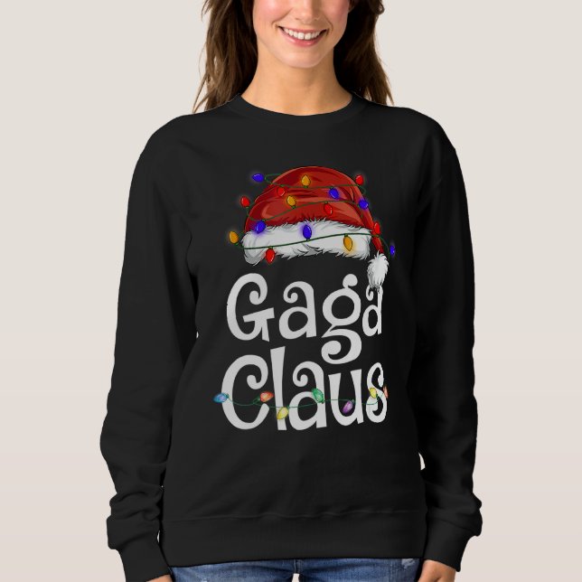 Camiseta Papais noeis Gaga Claus da Família de Natal Corres (Frente)