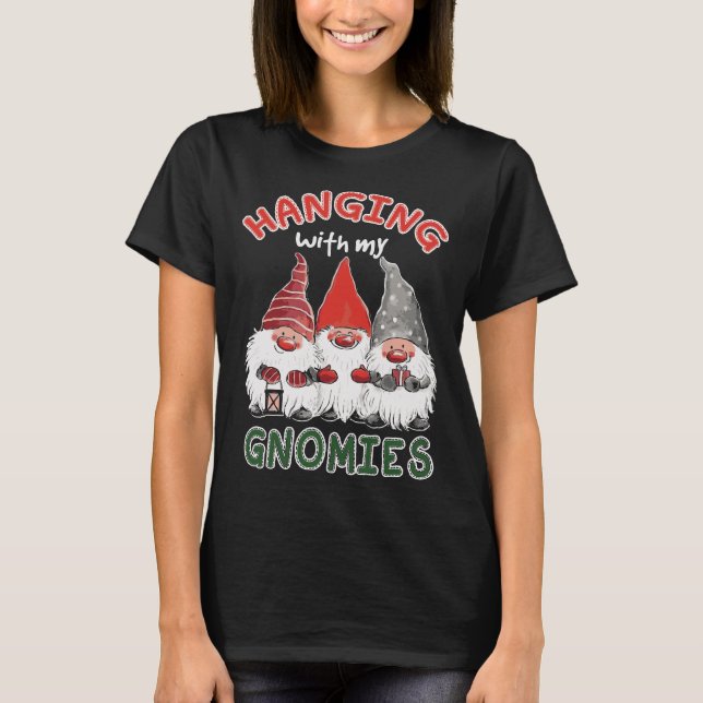 Camiseta Papais noeis Gardening Gnomies Natal (Frente)