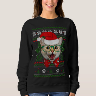 Camiseta Papais noeis Gato Gatinho Engraçado Sueco de Natal