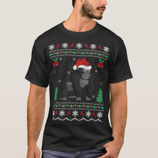 Camiseta Papais noeis Gorilla Amante de os animais Xmas Gif