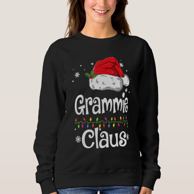 Camiseta Papais noeis Grammie Claus Família de Natal (Frente)