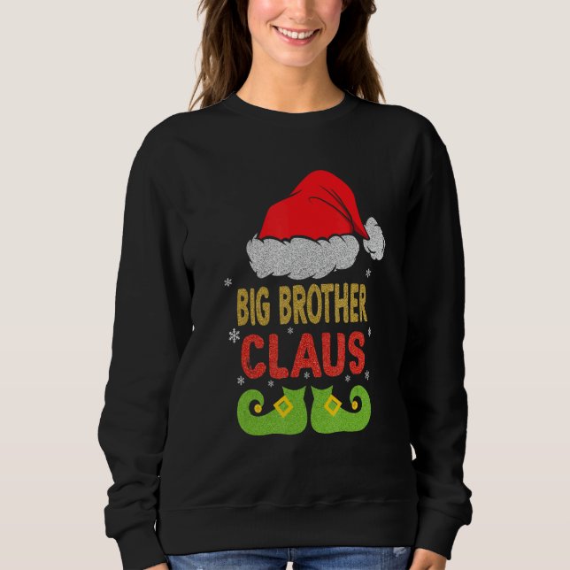 Camiseta Papais noeis Grande Irmão Claus Família de Natal (Frente)