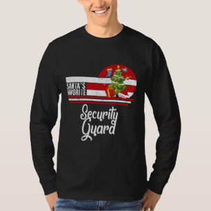 Camiseta Papais noeis Guarda de segurança favorita Natal f
