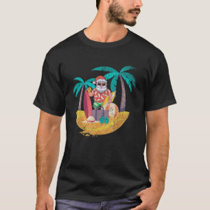 Camiseta Papais noeis havaianos no verão tropical no Natal 
