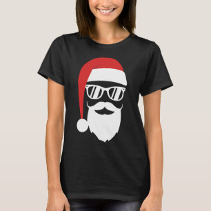 Camiseta Papais noeis hipsteres com barba e óculos escuros 
