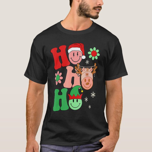 Camiseta Papais noeis HoHo Casas de Natal Filhos de Natal G (Frente)