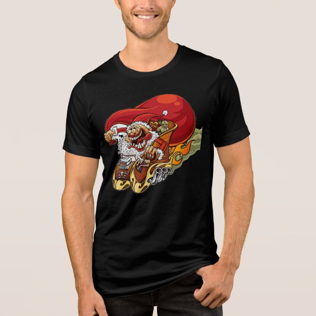 Camiseta Papais noeis Hot Rod (Frente)