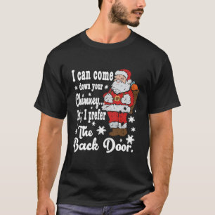 Camiseta Papais noeis Idosos Posso Descer A Sua Chaminé