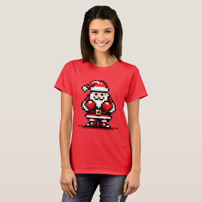 Camiseta Papais noeis in a box - Design de luta de Natal co (Frente Completa)