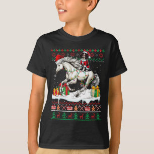 Camiseta Papais noeis Inglês Springer Spaniel Riding Horse 