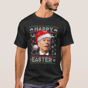 Camiseta Papais noeis Joe Biden Felz pascoa Suor de Natal F