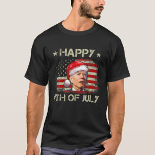 Camiseta Papais noeis Joe Biden Happy 4 De Julho Bandeira U