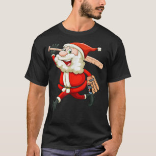Camiseta Papais noeis Jogador de Beisebol Esportes de Natal