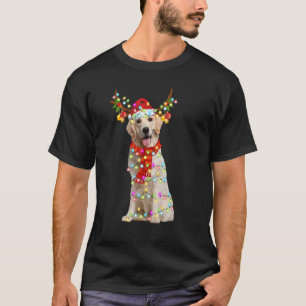 Camiseta Papais noeis Labrador recupera renas Natal claro