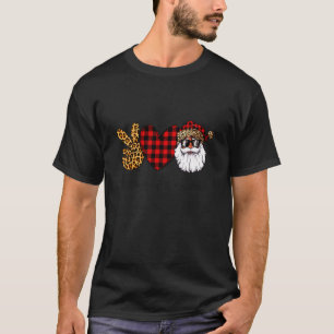 Camiseta papais noeis leopardo-búfalo xadrez natal 2