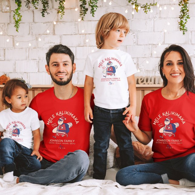 Camiseta Papais noeis Mele Kalikimaka do Havaí (Criador carregado)