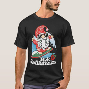 Camiseta Papais noeis Mele Kalikimaka surfando no Natal no 