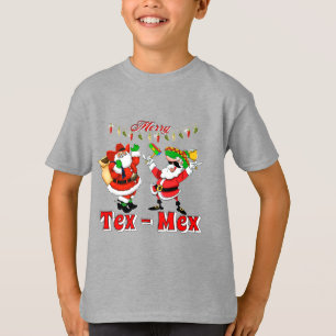 Camiseta Papais noeis mexicanos Papais noeis de cowboy Feli