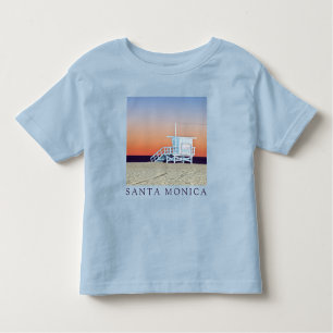 Camiseta Papais noeis Monica Beach   Los Angeles, Califórni