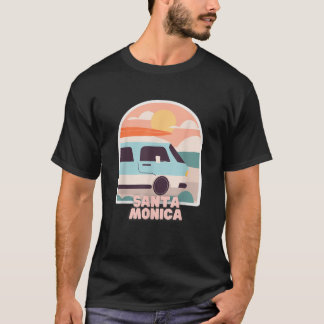 Camiseta Papais noeis Monica Beach Retro Pastel Cores Sun S
