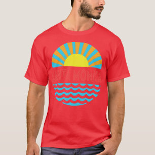 Camiseta Papais noeis Monica Beach Sun E Waves