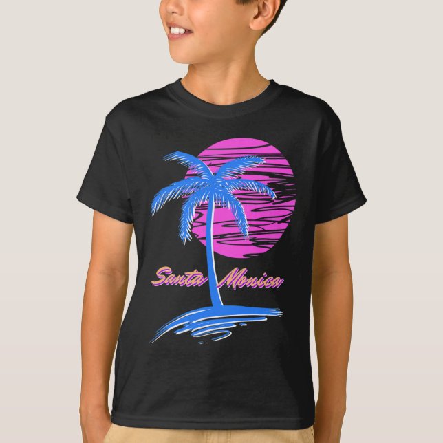 Camiseta Papais noeis Monica Beach Ulun 80s Estética Vaporw (Frente)