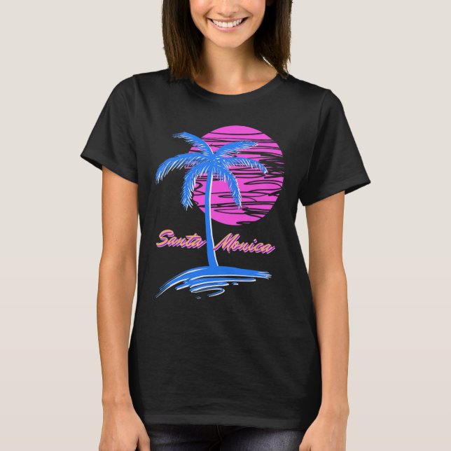 Camiseta Papais noeis Monica Beach Ulun 80s Estética Vaporw (Frente)