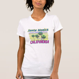 Camiseta Papais noeis Monica California Palm & Beach T-Shir