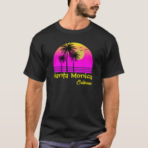 Camiseta Papais noeis Monica California Retro Sunset
