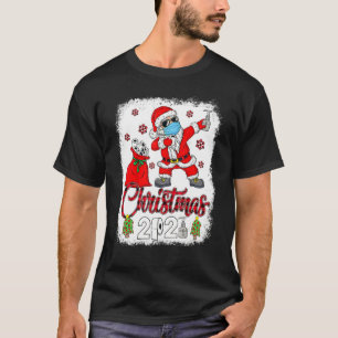 Camiseta Papais noeis Natal 2021 Dabbing Face Mask Toilet P