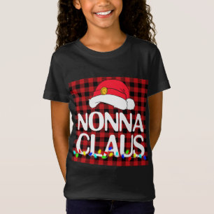 Camiseta Papais noeis Natal Da Família Nonna Claus Pajama B