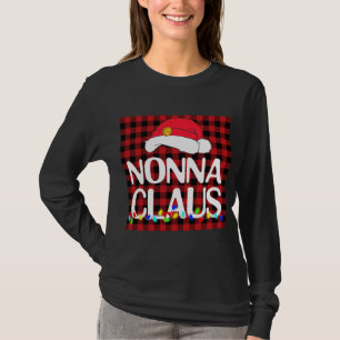 Camiseta Papais noeis Natal Da Família Nonna Claus Pajama B