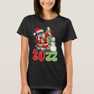 Camiseta Papais noeis negros da América Latina fria no Nata