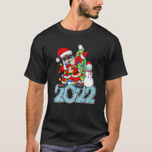 Camiseta Papais noeis negros da América Latina fria no Nata