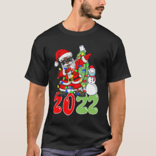 Camiseta Papais noeis negros da América Latina fria no Nata