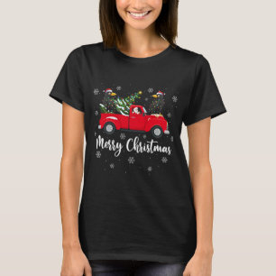 Camiseta Papais noeis no Caminhão da Árvore de Natal Raven 