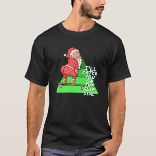 Camiseta Papais noeis No Skateboard Skate De Natal