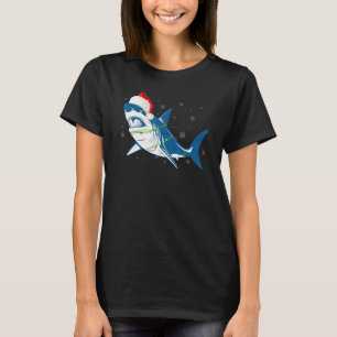 Camiseta Papais noeis Nozes de Natal Sharkmas Árvore Xmas B